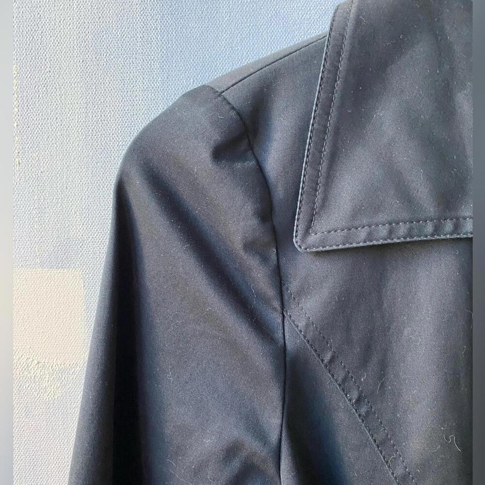 Brooks Brothers 346 Women's Black Short Trench Coat - Picture 3 of 8